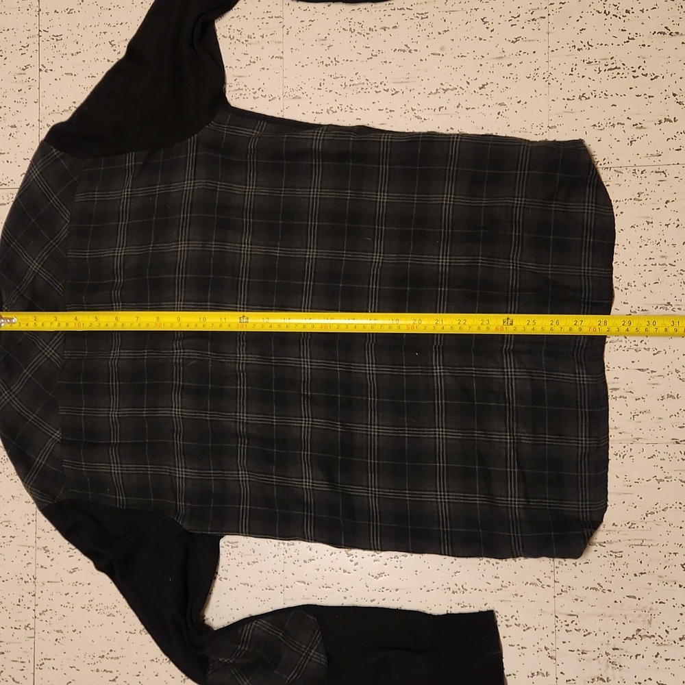 John Varvatos U.s.a Flannel Button Down V Neck Lightweight Knit Cardigan Sweater - Picture 9 of 10